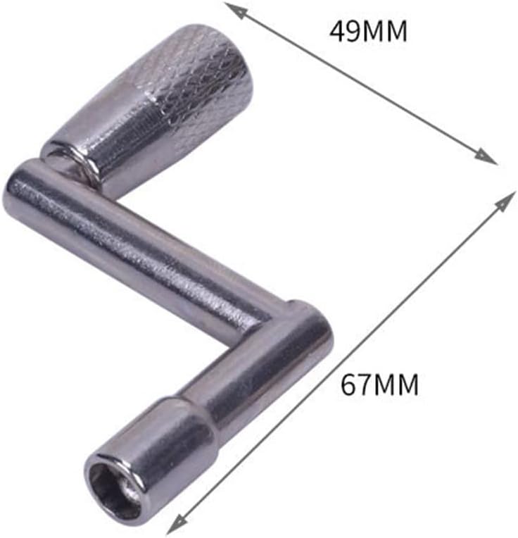 CCeCCe 3 Pack Drum Key Tool Set Continuous Speed Motion Drum Adjustment Tuning Keys T Style Z Style Universal Standard 1/4 inch Socket Square Wrench Turner for Percussion Snare Drum Kit - Image 4